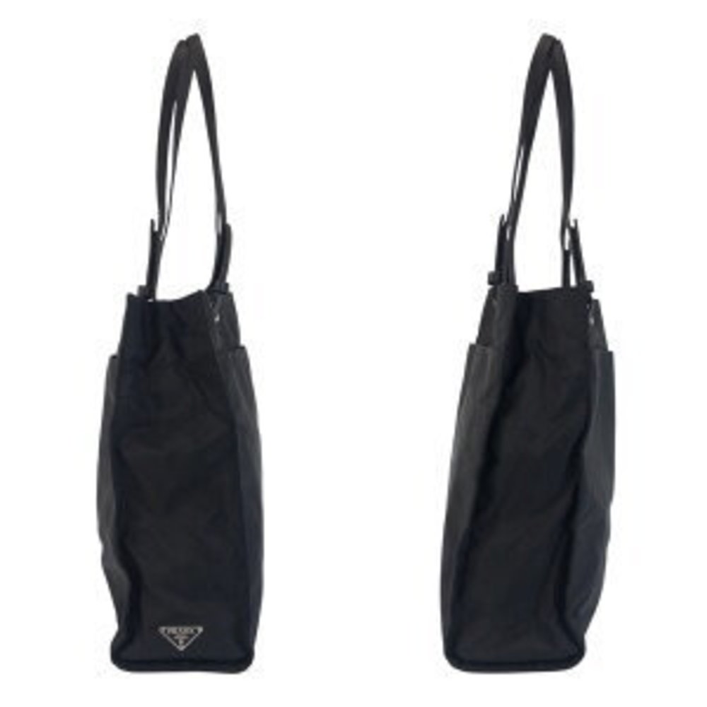 Prada Leather Nylon Tessuto Triangular Black Shou… - image 6